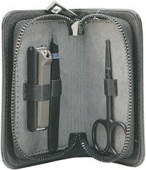 Reva Mens Grooming Kit Professional Personal Nail Care Set with Luxurious Travel Case