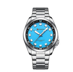 CURREN New Model CURREN-men's analog quartz wristwatches, stainless steel bracelet, luminous hand watch, simple, business, fashion brand, 8451 - SILVER SKY