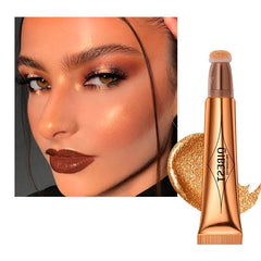 KANZA- Waterproof Multifunctional Makeup Bronzer | Liquid Face Concealer Pen | Long-Lasting Body Face Contouring Makeup | Matte Finish Liquid Contour Stick with Soft Cushion Applicator | 15g (#06)