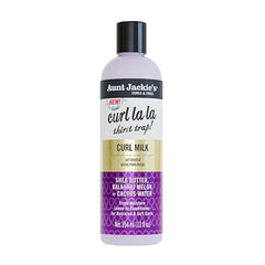Aunt Jackie's Curls & Coils Curl La La Thirst Trap Curl Milk, 12 fl oz Triple Moisture Leave In Conditioner for Hydrated and Soft Curls
