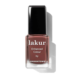 LONDONTOWN lakur Nail Polish Chip Resistant, Non Toxic, Conditions & Hydrates Nails Glossy Hot Chocolate Brown, Oud Mood, .40 fl oz