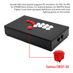 Fight Stick, Game Fighting Joystick for Street Fighter, Fight Stick Controller, Joystick, Game Controller for PS3, PS5, ONE, Switch, Steam PC