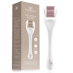 Derma Roller | 540 Titanium Micro Needle Facial Roller Microneedle Beauty Cosmetic Needling Instrument Skin Care Face .25mm 0.25mm Dermaroller Kit Microneedling Maximise Skincare Home Use Men Women