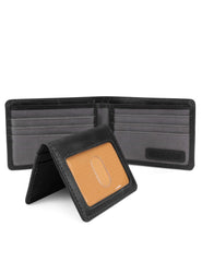 Timberland PRO mens Leather RFID Wallet With Removable Flip Pocket Card Carrier Wallet - Black/Brandy