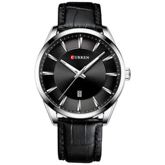 CURREN 8365 Quartz Man Wristwatch Watch for Male with Leather Strap Band Calendar Indicator Date Waterproof Mens Watches Wearable Accessories