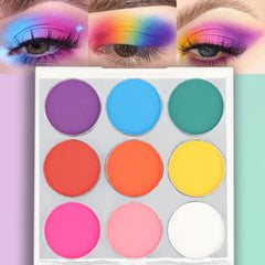 SYOSI Light to Dark Matte Eyeshadow, Highly Pigmented Pink Orange Blue Purple Eye shadow Paleta. Blendability Matte Makeup Powder Palet 9 Colorful (9Colors)