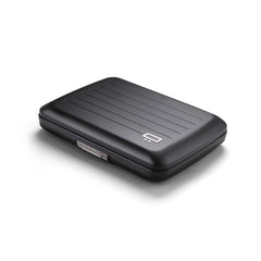 Aluminium Smart Case V2 Wallet - Metal Clasp - RFID Blocking Card Holder - Holds up to 10 Cards and Banknotes - Matt Paint Black