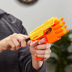 Nerf Alpha Strike Fang QS-4 Blaster -- 4-Dart Blasting -- 10 Official Nerf Elite Darts -- Easy Load-Prime-Fire