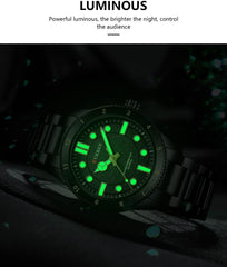 CURREN-Quartz Wrist Watches for Men, Round Luminous Hand, Stainless Steel Strap, Casual Business Watch, New Watches for Men, 8450 - SILVER BLACK