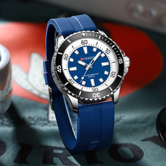 CURREN Original Fashion Men Watches Luxury Sports Silicone Strap Waterproof Quartz Wristwatch with Luminous Hands 8448