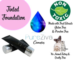 Pure Ziva Light Shade Anti Aging Lightweight Tinted Moisturizer Sheer Coverage Foundation, Broad Spectrum Sunscreen SPF 30, Paraben, Oil, Cruelty & Gluten Free, No Animal Testing