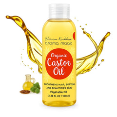 Aroma Magic Organic Castor Oil – 100 mL Pure & Cold-Pressed Hair & Skin Elixir