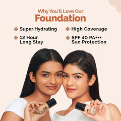 The Derma Co 2% Niacinamide Medium Coverage Matte Liquid Foundation For All Skin Types With 1% Hyaluronic Acid & Spf 40 Pa+++ For 12 Hour Long Stay & Oil Control - 02 Nude, Pack Of 1