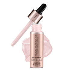 SWISS BEAUTY Drop and Glow Liquid Highlighter, Face MakeUp - 18ml (Light Pink)