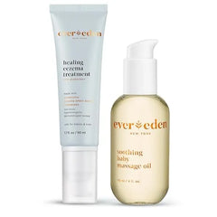 Evereden Healing Eczema Treatment & Soothing Baby Massage Oil Fragrance Free Eczema Cream for Babies, Kids, and Adults Clean Baby Care Non toxic and Clean Ingredients