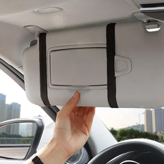 NEAGLORY Car Sun Visor Organizer Auto Car Visor Pocket and Interior Accessories Car Truck Visor Storage Pouch Holder with Multi-Pocket Net Zippers, Black