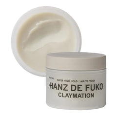 Hanz de Fuko Claymation – Premium Men’s Hair Styling Clay for a Super High Hold, Matte Finish – Clay & Wax Hybrid, Ideal Texture Product for Straight, Wavy and Thick Hair Types – 2 oz
