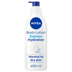 NIVEA Body Lotion for Normal to Dry Skin, Express Hydration, with Deep Moisture Serum and Sea Minerals, 48H Moisture Care, 2x400ml, Pack of 2