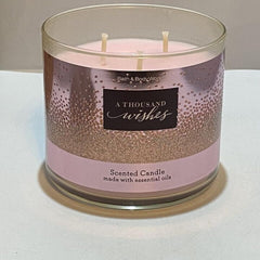 Bath & Body Works And Thousand Wishes Scented 3 Wick Candle 411g- Scented Candle with essential oil.