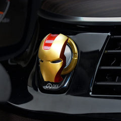 ELECDON Car Engine Start Stop Button Cover, Captain America and Iron Man Decorative Ring Push Start Button Cover Ignition Protective Cover Universal Button Anti Scratch Decorative Stickers 2packs