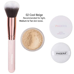 PHOERA Foundation,Full Coverage Foundation,PHOERA Primer,PHOERA Powder,PHOERA Concealer PHOERA Makeup Set, Kabuki Makeup Brushes Foundation Brush Powder Brush,2 Makeup Sponge (2 PCS #105 Sand)