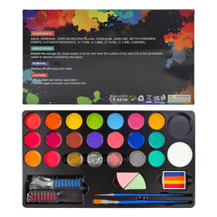 Omsma Party Face Paint, Dream, Paint, Amaze-Repeat, Safe & Washable Face Painting Set, Ideal for Parties, Events, and Halloween Fun, Non-Toxic Body Art Supplies