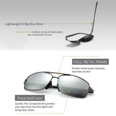 SUNGAIT Ultra Lightweight Rectangular Polarized Sunglasses UV400 Protection