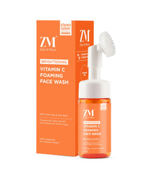 ZM Zayn & Myza Vitamin C Foaming Face Wash For Glowing Skin I Helps Reduce Pigmentation Enlarged Pores No Chemical Nasties Men Women, All Types, 100ml