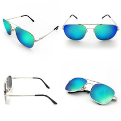 J+S Premium Military Style Classic Aviator Sunglasses, Polarized, 100% UV protection for Men Women