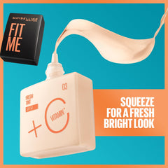 Maybelline New York, Fit Me Fresh Tint Foundation SPF 50 with Brightening Vitamin C, 02