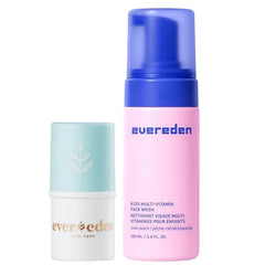 Evereden Happy Face DUO Barbie Edition & Multi Vitamin Hydrating Mist Set Multi Vitamin Kids Face Wash & Cream, Preppy Skincare Spray, & Barbie Gift Bundle Gentle, Clean, & Vegan