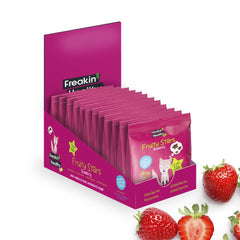 Freakin Healthy Strawberry Fruity Stars, Natural Fruit Jelly, Healthy Treat, Plant-Based Kids Snacks - 252g β 12 Pack