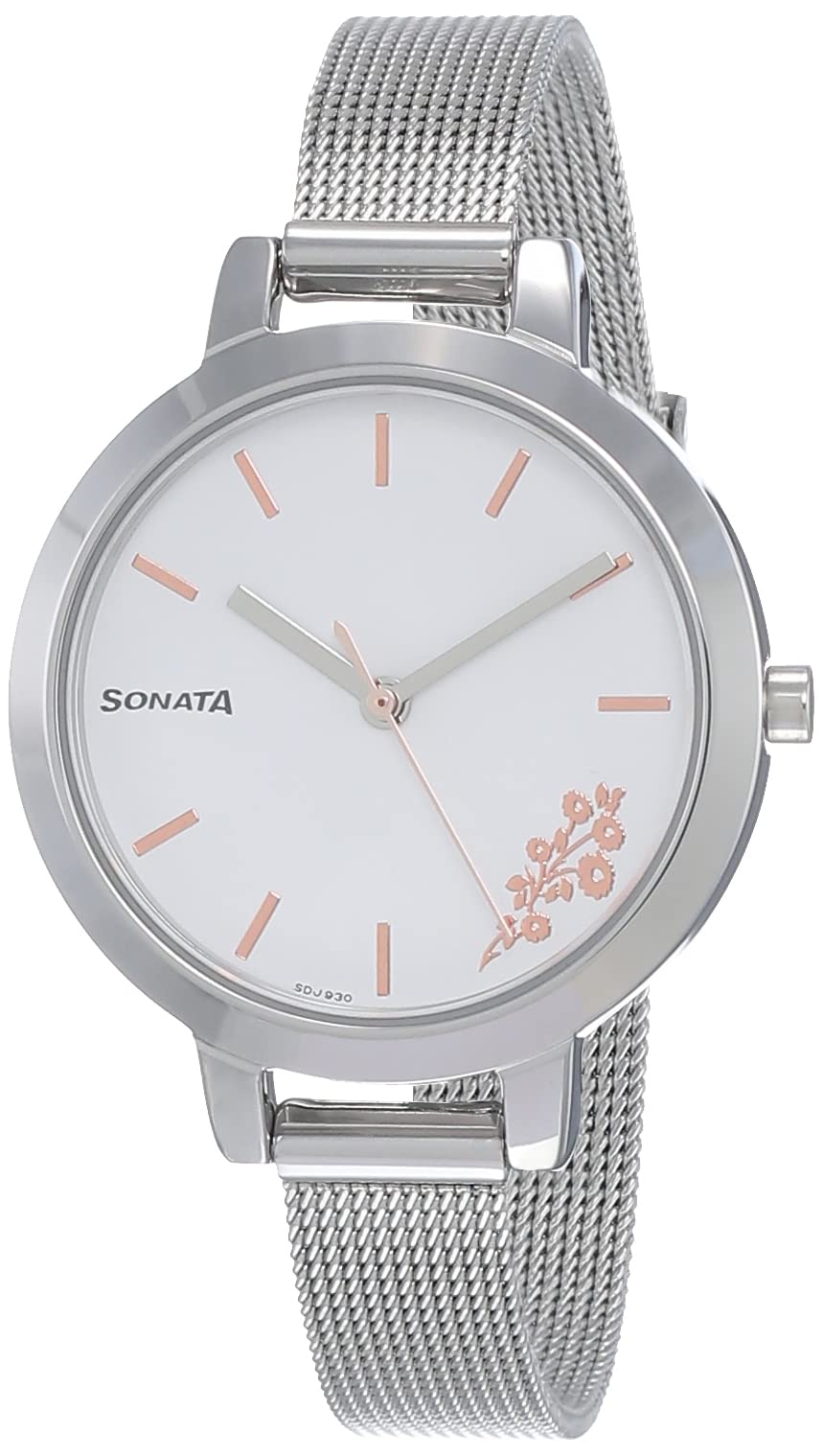 Sonata White Dial Analog watch For Women-NR8141SM08 – DiscountStore