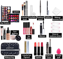 Goreem All In One Makeup Kit,Multipurpose Makeup Set Full Makeup Essential Starter Kit for Beginners or Pros Makeup Gift Set for Women Full Kit,28 Pcs Set