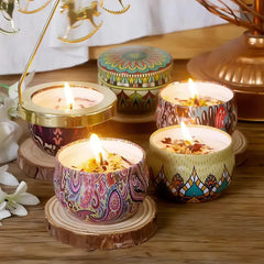 Unzip a WONDER ONE Scented candles Gift set for Women | Aromatherapy Soy Wax Portable Travel Tin Candles with Stress Relief | Pack of 4| Perfect for Birthday, Weddings and Yoga ,