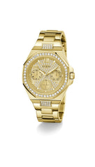 Guess Lady Empire Multi-Function Analog Watch for Women, 40 mm Case Width, Gold Tone/Champagne