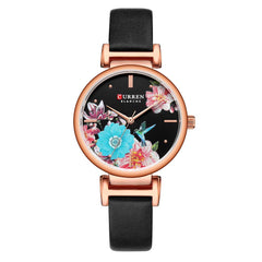 CURREN 9053 Woman Watch Woman Sport Watch Woman Waterproof Watch Woman Outdoor Watch Woman Wristwatch Watch Woman Watch Woman Quartz Watch Business Watch Female Watch - Black