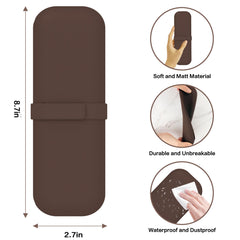 Frimon Makeup Bag Small Silicon Cosmetic Bag Travel Makeup Brush Holder Organizer Aesthetic with Binding Strap Accessories Storage Bag for Women,Christmas