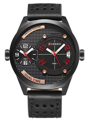 CURREN Men's Quartz MoveMent Partywear Analog Watch - Black