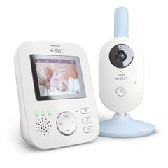 AVENT Philips Baby Monitor SCD835/26 Video Baby Monitor 300 m FHSS Blue, White – Baby Monitor (300 m, Digital, 50 m, 300 m, FHSS, 2.4 GHz)