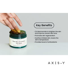 AXIS-Y New Skin Resolution Gel Mask 100ml / 3.38 fl. oz | Skincare Face Mask | Heartleaf | Niacinamide | Skin Soothing | Korean Skincare