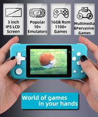 CredevZone Q90 Handheld Game Console 3 inch Retro Handheld Video Games Consoles Built-in Classic Games Rechargeable Battery Portable Style Hand Held Game Consoles System