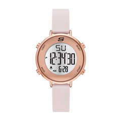 Skechers Magnolia Digital Silicone Watch for Women - Blush, Rose