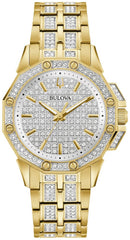 Bulova Women's Analogue Quartz Watch with Stainless Steel Strap 98L302 - Gold