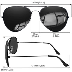 KANASTAL Polarized Sunglasses for Women and Men, Metal Frame Sun Glasses Retro Shades for Mens Driving Outdoor Military Style 100% UV400 Protection