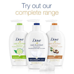 Dove Care & Protect Hand Wash, For Sensitive Skin, Original, With ¼ Moisturising Cream, 250ml, Pack of 2