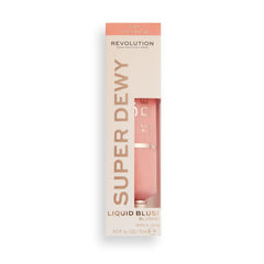 Makeup Revolution Superdewy Liquid Blusher, Highly Pigmented, Buildable Formula, Fake The Flush, 15 ml