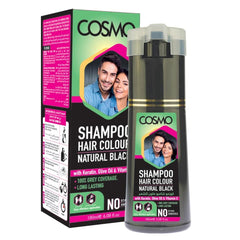 CD COSMO DESIGNS Hair Colour Shampoo For Men and Women, Black - 180ml