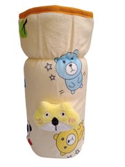 Manan Shopee Bottle Covers for Philips Avent/Broad Neck Soft Plush Stretchable Baby Feeding Bottle Cover with Strap for (250, 260ml, 330 ml -Yellow)
