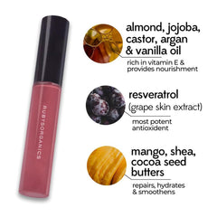 Ruby's Organics Lip Gloss for Women, Lip Balm for Girls, Hydrating, Non Sticky & Non Drying Formula, Long Lasting, Natural Organic Lip Makeup, Paraben Free -Toffee, 6.5ml